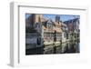 Houses Along a Channel, Historic Center of Bruges, UNESCO World Heritage Site, Belgium, Europe-G&M-Framed Photographic Print