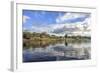 Houses along a riverbank in the Amazon basin, Peru.-Tom Norring-Framed Photographic Print