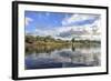 Houses along a riverbank in the Amazon basin, Peru.-Tom Norring-Framed Photographic Print