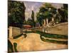 Houses Along a Road, Ca 1881-Paul Cézanne-Mounted Giclee Print