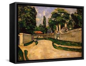 Houses Along a Road, Ca 1881-Paul Cézanne-Framed Stretched Canvas