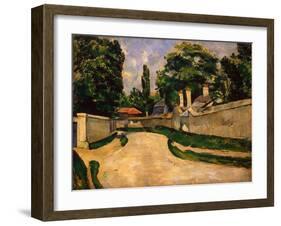 Houses Along a Road, Ca 1881-Paul Cézanne-Framed Giclee Print