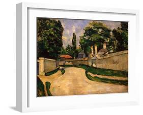 Houses Along a Road, Ca 1881-Paul Cézanne-Framed Giclee Print