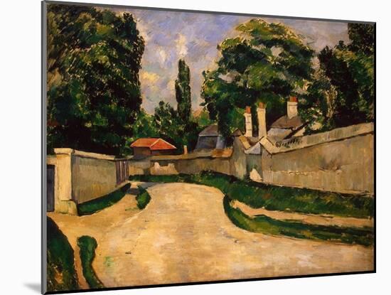 Houses Along a Road, Ca 1881-Paul Cézanne-Mounted Giclee Print