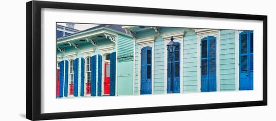 Houses along a street, French Quarter, New Orleans, Louisiana, USA-null-Framed Photographic Print