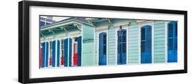 Houses along a street, French Quarter, New Orleans, Louisiana, USA-null-Framed Photographic Print