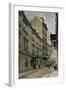 Houses Along a Street, Mozart House, Vienna, Austria-null-Framed Giclee Print