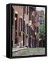 Houses Along Acorn Street, Boston, Massachusetts, USA-Walter Bibikow-Framed Stretched Canvas