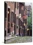 Houses Along Acorn Street, Boston, Massachusetts, USA-Walter Bibikow-Stretched Canvas