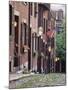 Houses Along Acorn Street, Boston, Massachusetts, USA-Walter Bibikow-Mounted Photographic Print