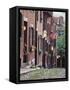 Houses Along Acorn Street, Boston, Massachusetts, USA-Walter Bibikow-Framed Stretched Canvas