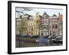 Houses Along Canal, Leiden, Netherlands, Europe-Ethel Davies-Framed Photographic Print