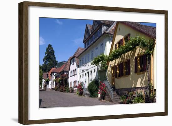 Houses Along the Cobbled Street in Rhodt Unter Rietburg-James Emmerson-Framed Photographic Print