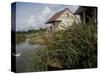 Houses Along the Louisiana Bayou are Seen-null-Stretched Canvas