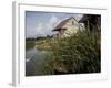 Houses Along the Louisiana Bayou are Seen-null-Framed Photographic Print