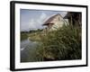 Houses Along the Louisiana Bayou are Seen-null-Framed Photographic Print