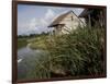 Houses Along the Louisiana Bayou are Seen-null-Framed Photographic Print