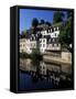 Houses Along the River in the Old Town, Luxembourg City, Luxembourg-Gavin Hellier-Framed Stretched Canvas