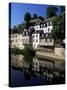 Houses Along the River in the Old Town, Luxembourg City, Luxembourg-Gavin Hellier-Stretched Canvas