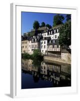 Houses Along the River in the Old Town, Luxembourg City, Luxembourg-Gavin Hellier-Framed Photographic Print