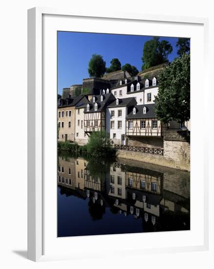 Houses Along the River in the Old Town, Luxembourg City, Luxembourg-Gavin Hellier-Framed Photographic Print