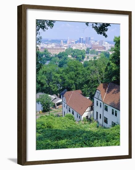 Houses Amid Trees and City Skyline in the Background, of Birmingham, Alabama, USA-Robert Francis-Framed Photographic Print