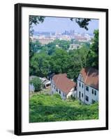 Houses Amid Trees and City Skyline in the Background, of Birmingham, Alabama, USA-Robert Francis-Framed Photographic Print