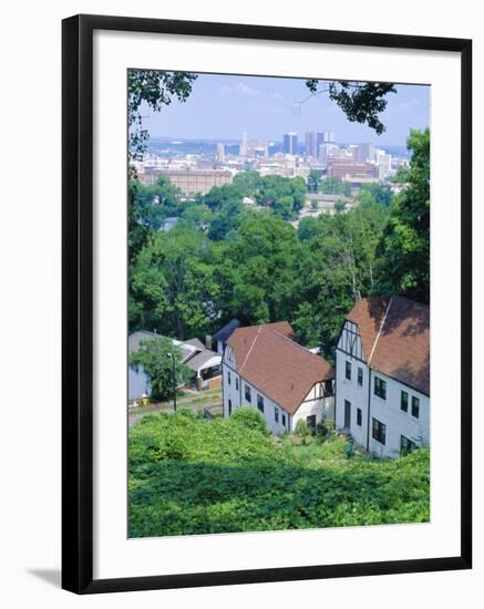 Houses Amid Trees and City Skyline in the Background, of Birmingham, Alabama, USA-Robert Francis-Framed Photographic Print