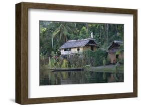 Houses and Boat, Sepik River, Papua New Guinea-Sybil Sassoon-Framed Photographic Print