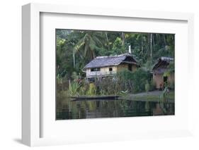 Houses and Boat, Sepik River, Papua New Guinea-Sybil Sassoon-Framed Photographic Print