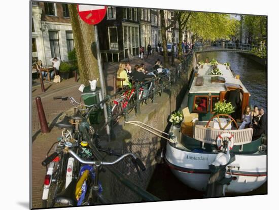 Houses and Bridge Along the Canal Belt, Amsterdam, Netherlands-Keren Su-Mounted Photographic Print