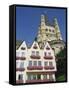 Houses and Church, Martinsviertel, Gross St. Martin, in Cologne, North Rhine Westphalia, Germany-Hans Peter Merten-Framed Stretched Canvas