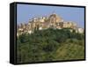 Houses and Church of an Ancient Wine Town on a Hill at Loreto Aprutino in Abruzzi, Italy, Europe-Newton Michael-Framed Stretched Canvas