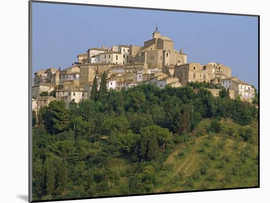 Houses and Church of an Ancient Wine Town on a Hill at Loreto Aprutino in Abruzzi, Italy, Europe-Newton Michael-Mounted Photographic Print