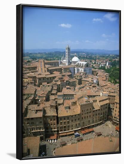 Houses and Churches on the Skyline of the Town of Siena, UNESCO World Heritage Site, Tuscany, Italy-null-Framed Photographic Print