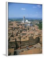 Houses and Churches on the Skyline of the Town of Siena, UNESCO World Heritage Site, Tuscany, Italy-null-Framed Photographic Print