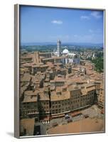 Houses and Churches on the Skyline of the Town of Siena, UNESCO World Heritage Site, Tuscany, Italy-null-Framed Photographic Print