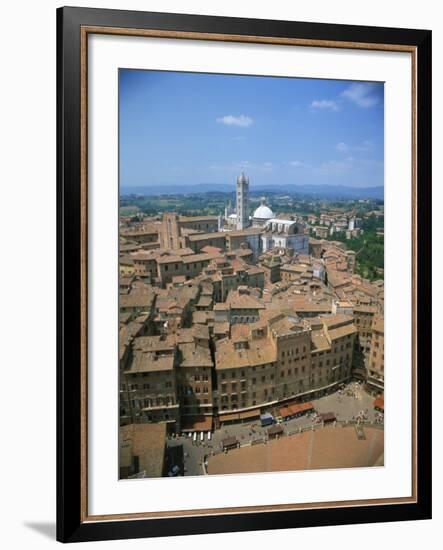 Houses and Churches on the Skyline of the Town of Siena, UNESCO World Heritage Site, Tuscany, Italy-null-Framed Photographic Print