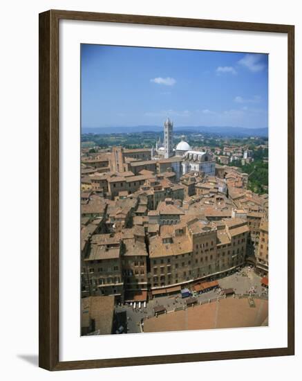 Houses and Churches on the Skyline of the Town of Siena, UNESCO World Heritage Site, Tuscany, Italy-null-Framed Photographic Print