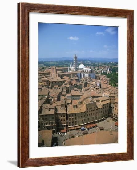 Houses and Churches on the Skyline of the Town of Siena, UNESCO World Heritage Site, Tuscany, Italy-null-Framed Photographic Print