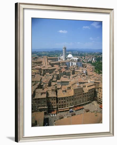 Houses and Churches on the Skyline of the Town of Siena, UNESCO World Heritage Site, Tuscany, Italy-null-Framed Photographic Print