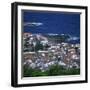 Houses and Coastline in the Town of Santa Cruz on the Island of Graciosa in the Azores, Portugal-David Lomax-Framed Photographic Print