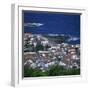 Houses and Coastline in the Town of Santa Cruz on the Island of Graciosa in the Azores, Portugal-David Lomax-Framed Photographic Print