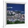 Houses and Coastline in the Town of Santa Cruz on the Island of Graciosa in the Azores, Portugal-David Lomax-Framed Photographic Print