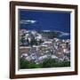 Houses and Coastline in the Town of Santa Cruz on the Island of Graciosa in the Azores, Portugal-David Lomax-Framed Photographic Print