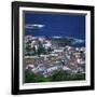 Houses and Coastline in the Town of Santa Cruz on the Island of Graciosa in the Azores, Portugal-David Lomax-Framed Photographic Print