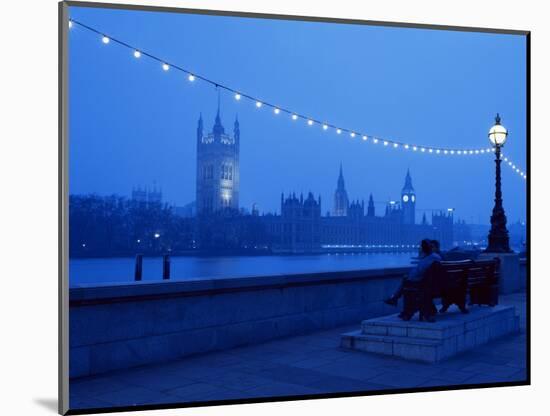 Houses and Parliament from Across the Thames, London, England, United Kingdom-Nick Wood-Mounted Photographic Print