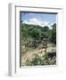 Houses and People Walking in Dry River Bed Caused by Erosion, Near Petionville, Haiti, West Indies-Lousie Murray-Framed Photographic Print