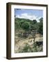 Houses and People Walking in Dry River Bed Caused by Erosion, Near Petionville, Haiti, West Indies-Lousie Murray-Framed Photographic Print