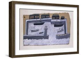 Houses and Ships-Alfred Wallis-Framed Giclee Print